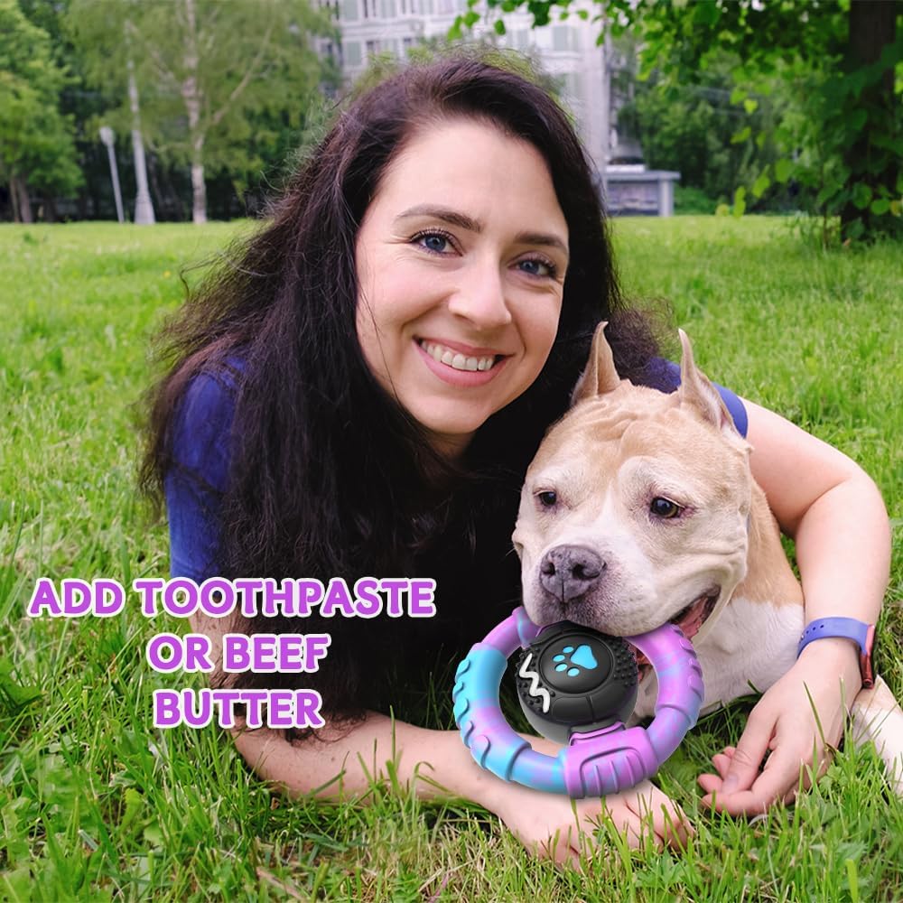 Dog Toys for Aggressive Chewers Large Medium Small Breed Indestructible Durable Tough Squeaky Dog Chew Toys to Keep Them Busy Nylon Rubber Interactive Dog Toys