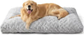 EHEYCIGA Washable XL Dog Bed for Crate 41x27 Inch, Kennel Pad for Extra Large Dogs Up to 65 lbs, Plush and Comfy Pet Sleeping Mat, Grey