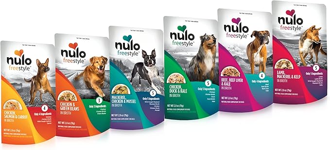 Nulo Freestyle Variety Flavor Real Meat Grain-Free Premium Puppy & Dog Food Topper, 2.8 Ounce (Pack of 6)