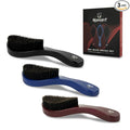 Roman-T Men's 360 Wave Brush Set - Three Handle Brushes for 360 Waves (Soft, Medium & Hard) - Grooming Gift Set
