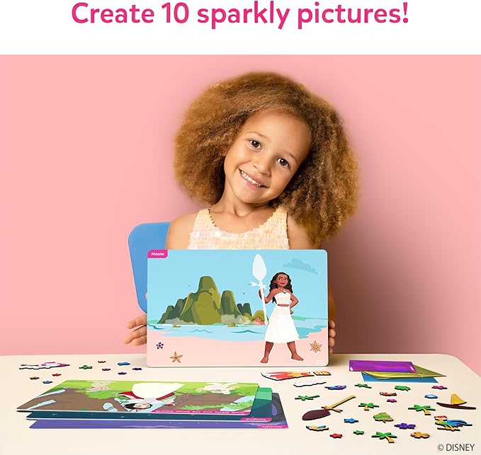 Skillmatics Foil Fun - Disney Princess, Mess-Free Art & Craft Kits for Kids, DIY Creative Travel Toys, Perfect Christmas Gifts for Fans of Moana, Cinderella, Ariel, Jasmine, Ages 4, 5, 6, 7, 8, 9