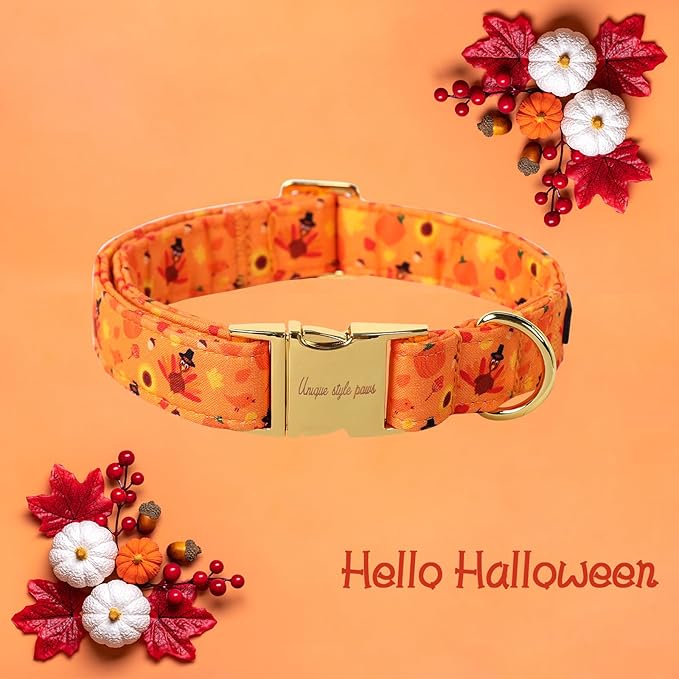 Unique style paws Dog Collar Metal Buckle Collar for Autumn Winter Christmas for Small Medium Large Boys Girls Dogs