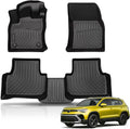 Sunsdrew Floor Mats for 2022-2026 Volkswagen Taos Accessories, All Weather Floor Liners 1st & 2nd Row Car Mats, TPE Rubber, Raised Edge
