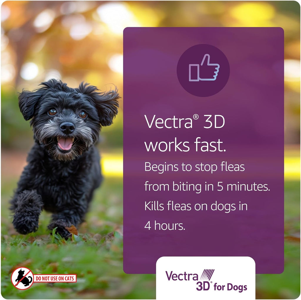Vectra 3D for Dogs Flea, Tick & Mosquito Treatment & Prevention for Medium Dogs (21 – 55 lbs) , 6 month supply