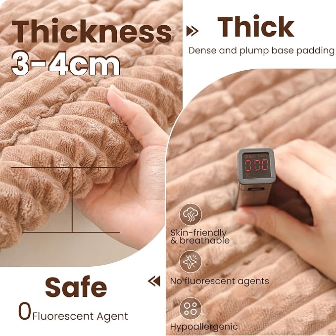 Couch Cover for Dogs Washable, Non-Slip Pet Couch Covers for Sofa, Fuzzy Dog Couch Cover Blanket Thick, Soft, Plush for Furniture Protector (Coffee, 27.6" x 47.2"/70 x 120cm)