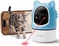 ALIOBC Pet Camera with Phone App Laser Toy 2K Cat Camera no Subscription | Auto Tracking Night Vision 355° Pan 2-Way Audio Dual-Band WiFi Indoor Pet Cam （Sky Blue）