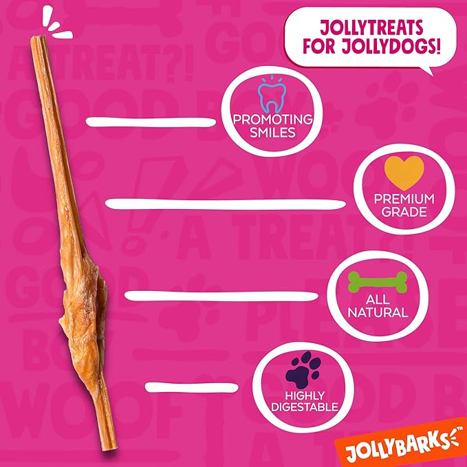 Junior Bully Sticks for Small Dogs | All Natural, Single Ingredient Bully Sticks for Puppies to Medium Dogs (12 Inch - 15pk)