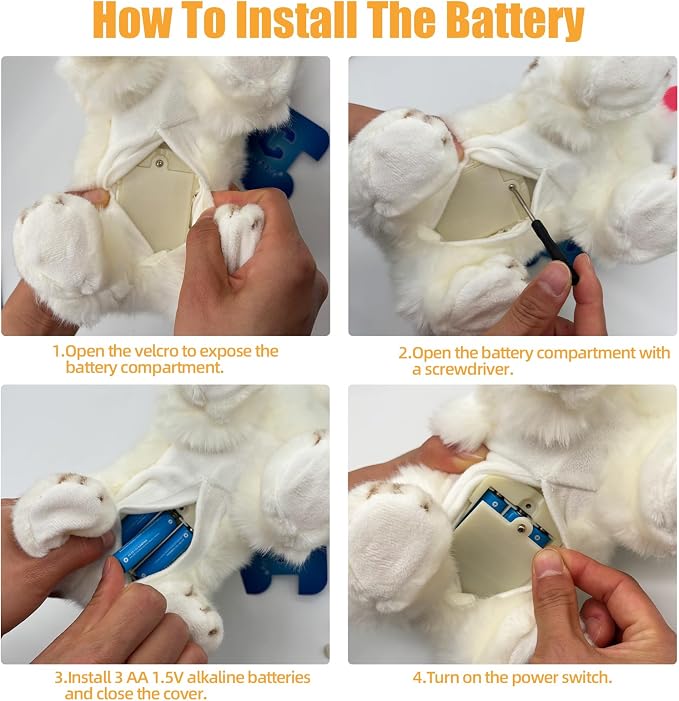 CU-MATE Plush Interactive Maltese Simulation Dog-Realistic Puppy Electronic Toy Dog with Walking/Barking/Wagging Tail/Talking-Like Real Robotic Present