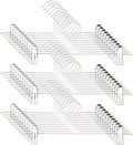 Pants Hangers with Clips - 30 Pack Heavy Duty, Non-Slip Adjustable Space Saving Skirt Hangers for Pants, Jeans, Shorts | White | 12 Inch