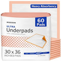 McKesson Underpads Bed Pads, Heavy Absorbency, 30 x 36 in, 60 ct | Chux Pads for Adults and Elderly, Baby Changing, Pee Pad for Pets