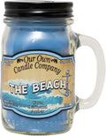Our Own Candle Company, The Beach Scented Mason Jar Candle, 100 Hour Burn Time, 13 Ounces