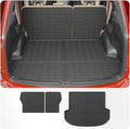 Cargo Liner Compatible with 2021-2023 Hyundai Santa Fe 5 Seats Trunk Liner Cargo Mat TPE All Weather Back Seat Cover Protector 2022 Santa Fe Accessories (Trunk Mat+Backrest Mats)