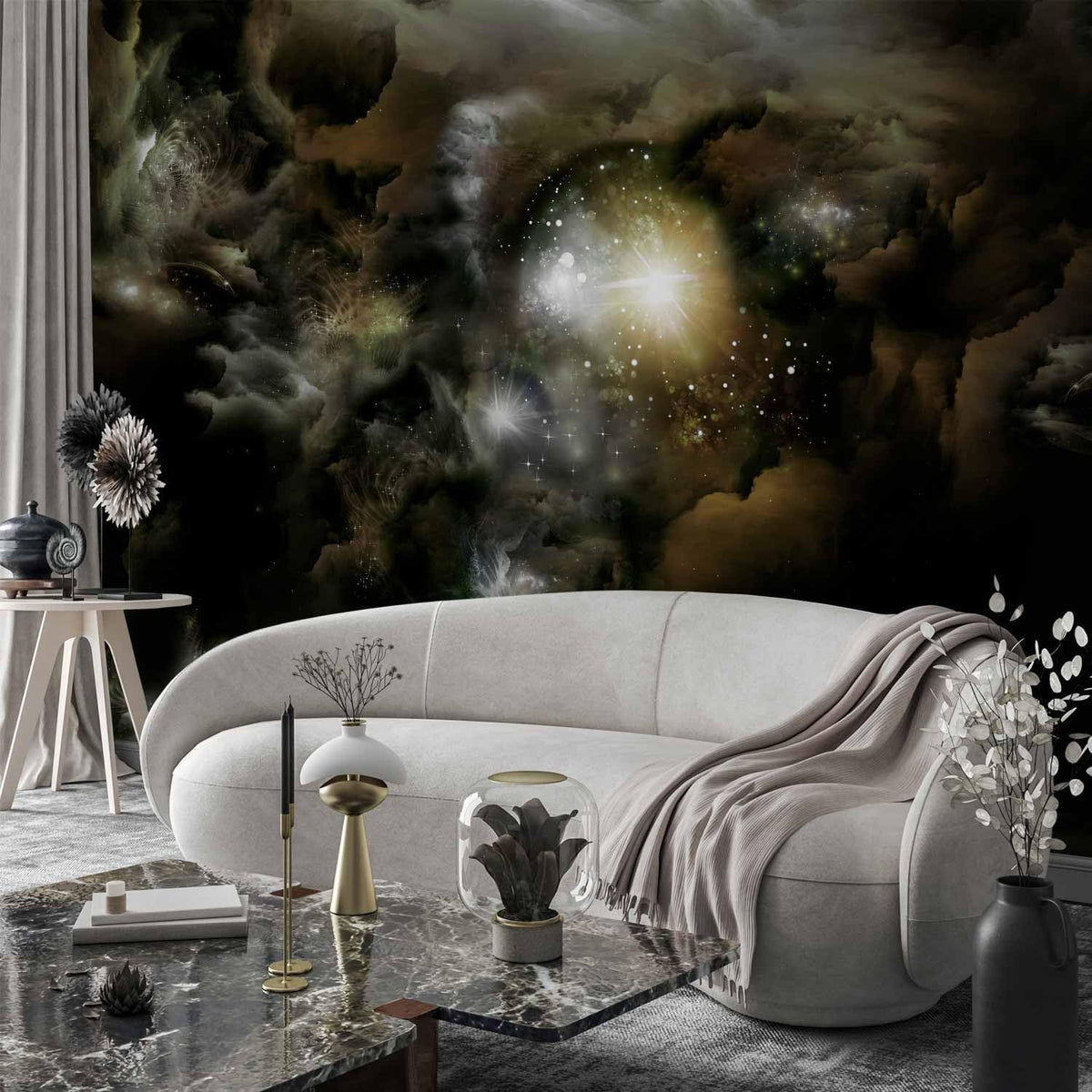artgeist Wall Mural Cosmos Galaxy 135x101 in - Peel and Stick Self-Adhesive Wallpaper Removable Large Sticker Foil Wall Decor Print Picture Image Design n-A-0027-a-b