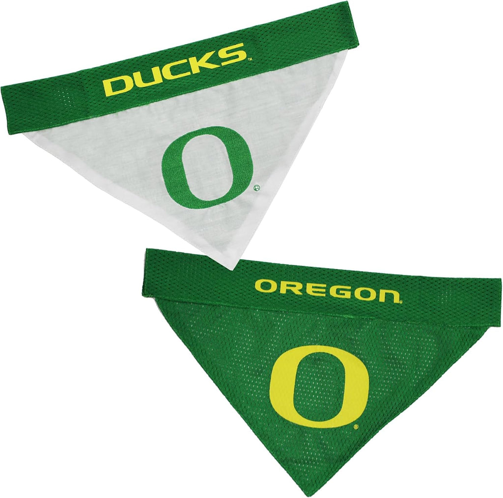 Pets First Collegiate Pet Accessories, Reversible Bandana, Oregon Ducks, Large/X-Large
