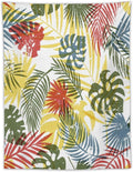 ICMOLYYENLO Boho Green Leaves Tapestry, Mid Century Abstract Tropical Palm Leaves Modern Minimalist Geometric Wall Hanging, Neutral Home Decor Art for Living Room Bedroom Dorm 30x40 Inch
