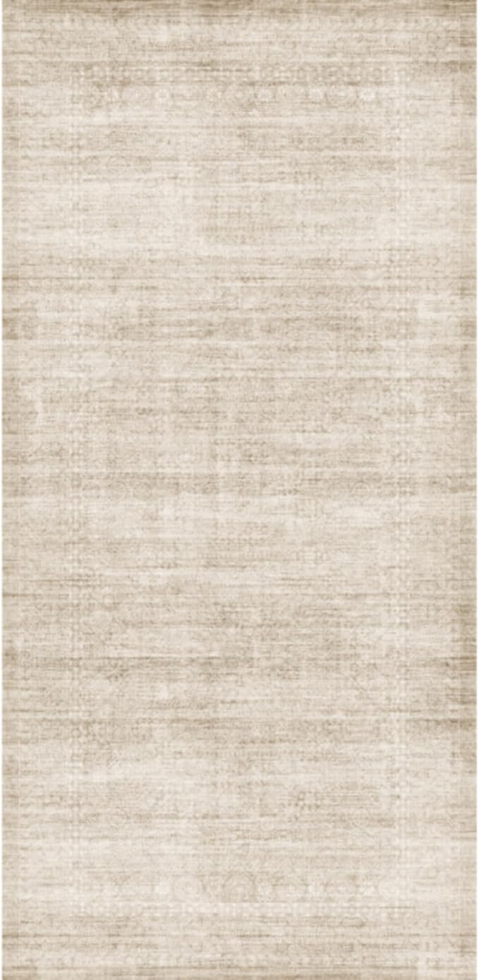 3x10 Washable Hallway Runner Rug - Non Slip Modern Wide Carpet for Kitchen Entryway Bathroom Low Pile Thin Long Floor Mat Indoor Abstract Soft Carpet for Bedroom Living Room(3x10,Neutral/Beige)