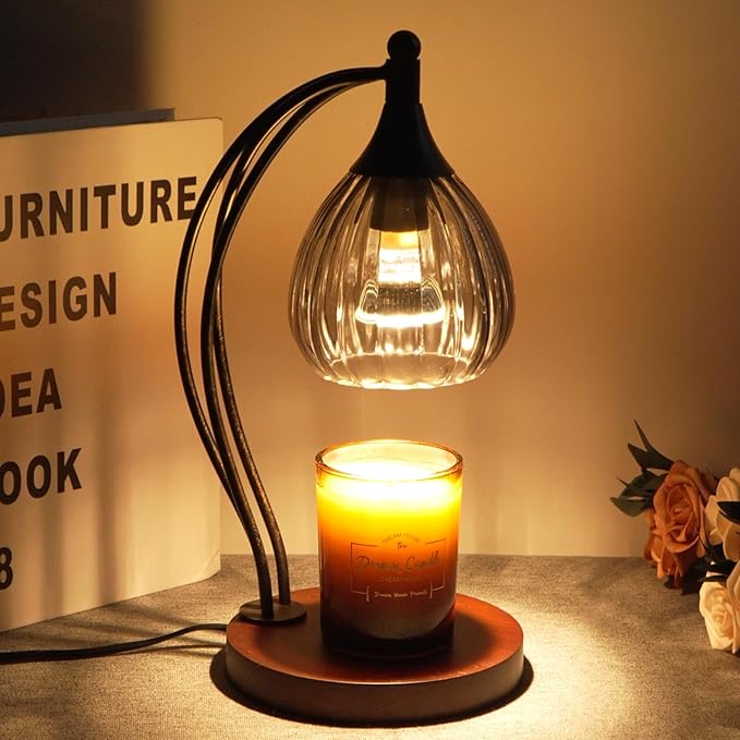 Candle Warmer Lamp with Timer Dimmer - Electric Light Wax Warmer for Jar Candles - Lamp with 2 Bulbs, Unique Birthday Gifts for Women Mom House Warming Gifts New Home Decor
