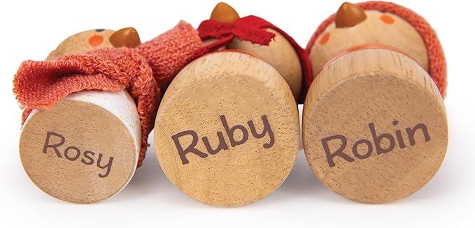 Tender Leaf Toys - Robin’s Nest Box - Wooden Toy Birdhouse with Bird Family and Accessories - Imaginative Play Set - Develop Creative Storytelling and Improve Fine Motor Skills - Age 3+