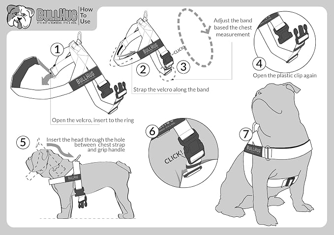 Adjustable Dog Harness– No Pull, No Choke – for English Bulldogs, French Bulldogs, Pugs & Broad-Chested Breeds – Easy, Safe Walks (Royal Blue, XL)