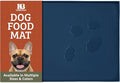 Leash Boss Dog Food Mat - 2-Pack, Waterproof Cat & Dog Bowl Mat for Food and Water, Silicone Pet Feeding Mats for Floors, Non-Slip Placemat with High Edges, Puppy Essentials (Small: 18"x11", Navy)