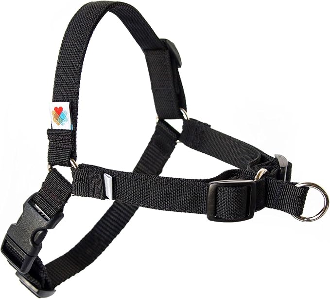 No Pull Dog Harness | Comfortable Training Harnesses | Effective No Pull Harness Design | Ideal for Large Sized Dog | 4-Point Adjustable (XL - 30~36 inch Girth, Black)