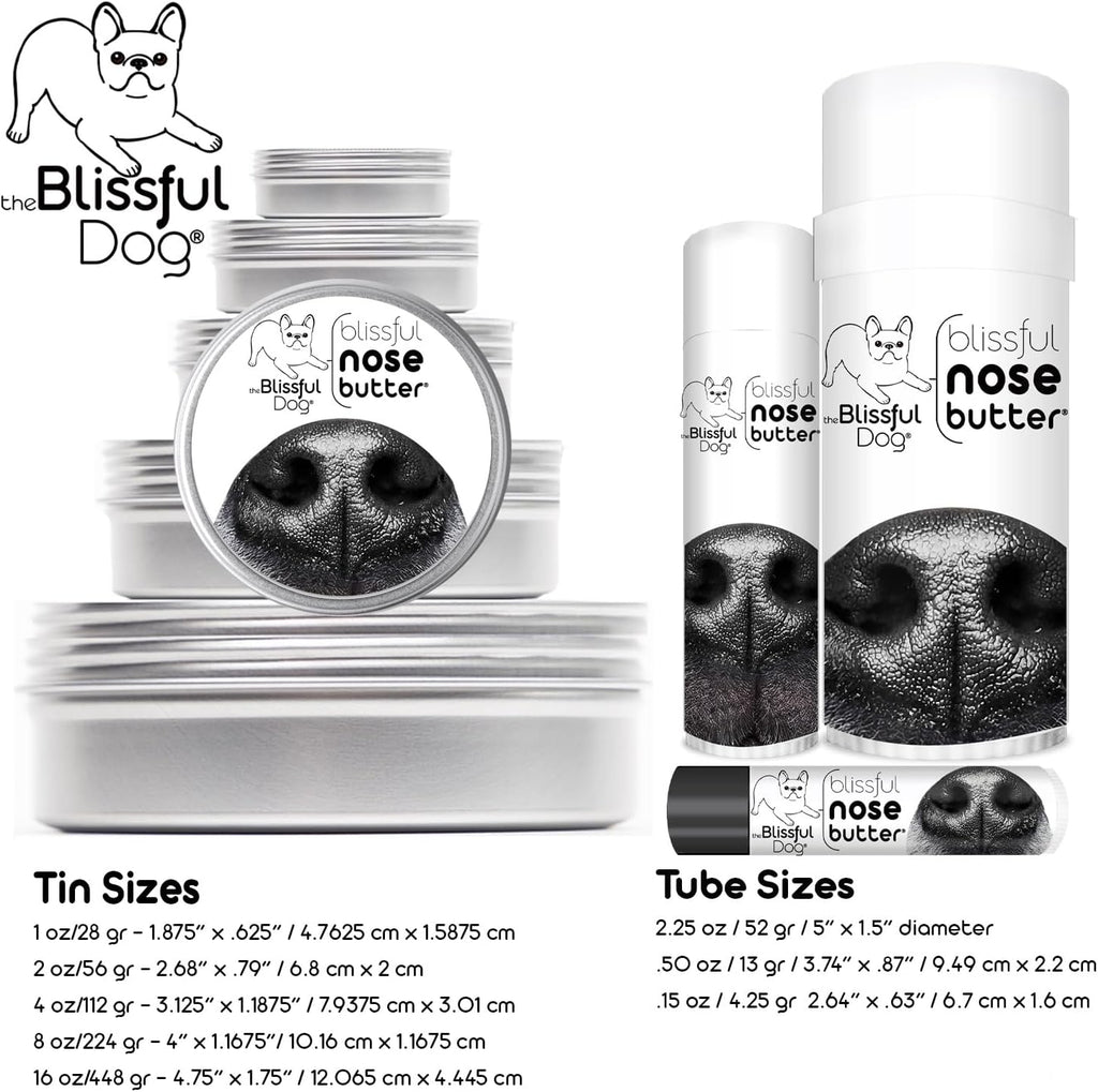 The Blissful Dog Pug Duo Unscented Nose Butter - Dog Nose Butter, 0.50 Ounce
