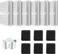 Cat Water Fountain 6 Filters & 6 Sponges Replacement Cartridge for Cats Pet Water Dispenser