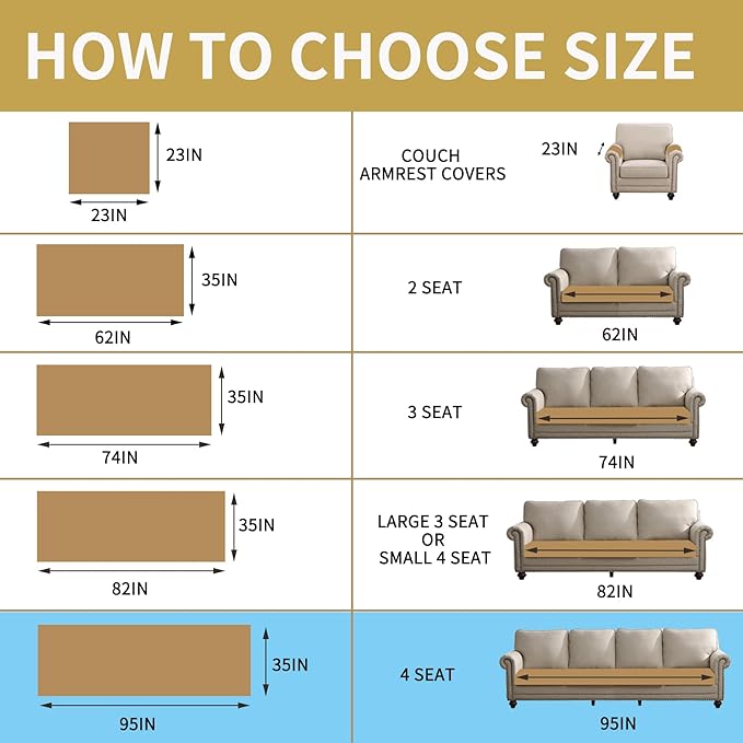 HAOMAIJIA Waterproof Couch Cover for Dogs Washable,Faux Fur Pet Couch Covers for Sofa,Soft Dog Bed Cover Non-Slip Couch Covers for 3 Cushion Couch Sofa Pet Friendly (Khaki, 35" x 95" 1 Pack)