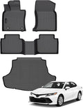 Auxko All Weather Floor Mats Cargo Mat Fit for Toyota Camry AWD 2024 2023 2022 2021 2020 2019 2018 TPE Floor Liner Trunk Mat Camry Accessories All Season Odorless Anti-Slip Black