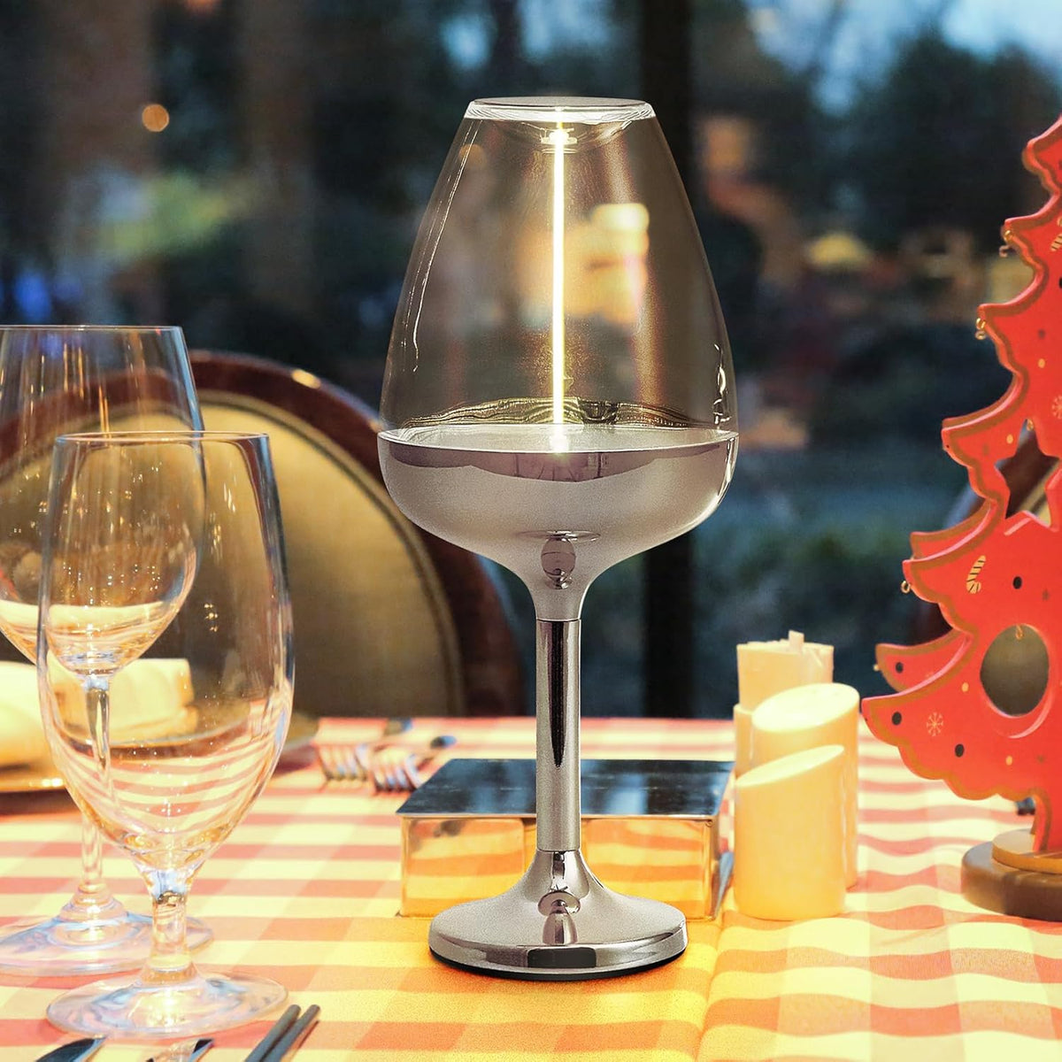 Romantic Cordless Table Lamp Adjustable - Table Lights 3 Modes (Light, Dark, Breathing), Touch Lamp, Battery Operated-IP65 Waterproof for Outdoor Patio/Restaurants/Home/Dinner