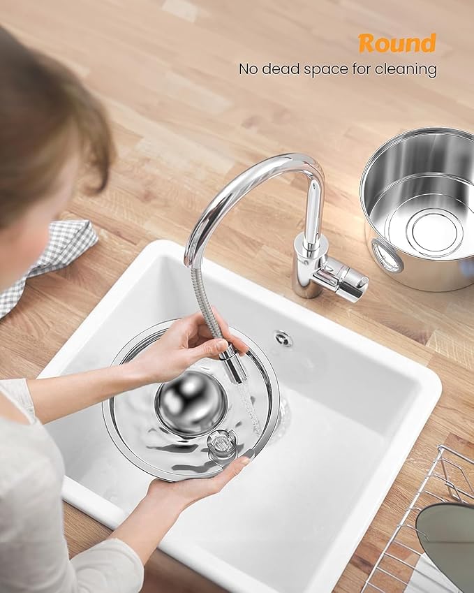 AONBOY Cat Water Fountain with Water Level Window, 108oz/3.2L Cat Fountain Stainless Steel, 6Filters + 3Sponge Filters, Faucet Shape Dog Water Fountain, Double Noise Reduction Design, Multi Filtration
