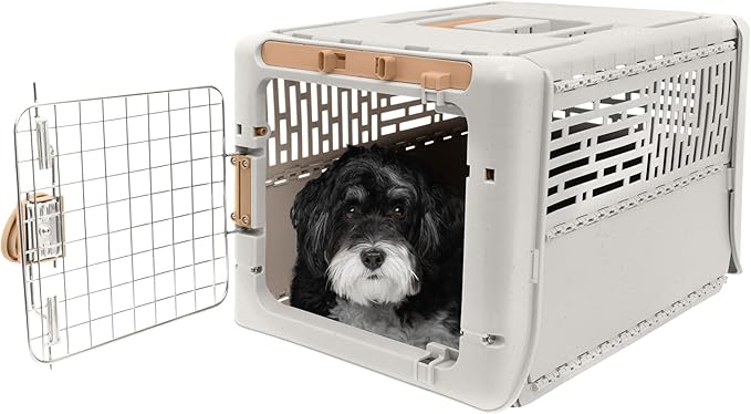 SportPet Designs Collapsible Pet Kennel, 19" X-Small (Tan)
