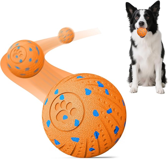 Smart Interactive Dog Toys, Activated Moving, Bouncing, Rotating Ball for Medium/Large Dogs, Motion-Activated Dog Ball to Keep Them Busy, IP54 Waterproof & E-TPU, Fun & Engaging Dog Gift