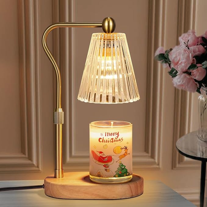 Candle Warmer Lamp with Timer Dimmer Adjustable Height for New Home Bedroom,Mothers Day Gifts,Vintage Home Decor for Scented Jar