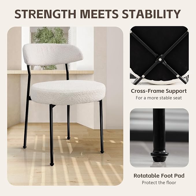 SoarFlash Kitchen Table and Chairs for 2, 24" Dining Table Set for 2 with Velvet Upholstered Chairs, 3 Piece Round Kitchen Table Set, Dining Room Table Set for Small Space, Apartment