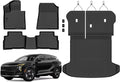 Auxko All Weather Floor Mats Cargo Mat with Backrest Mat for 2026-2023 Kia Sportage Hybrid Only All Season TPE Accessories Odorless Anti-Slip Floor Liners Trunk Tray with Back Seat Protector