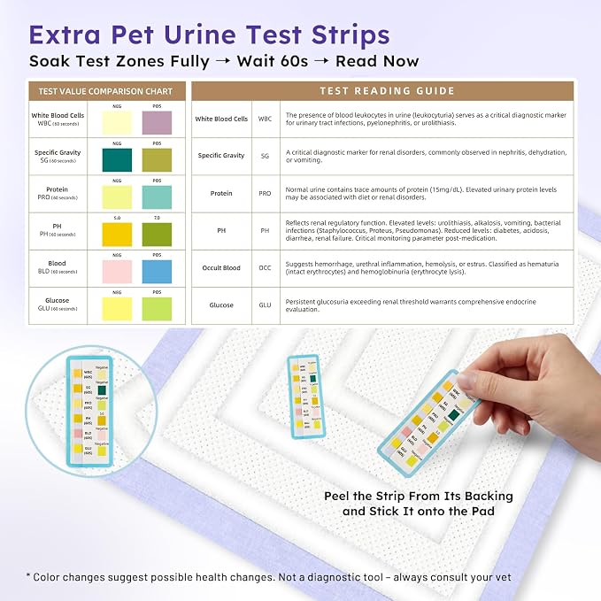 ZOMISIA 3D-Barrier Puppy Pee Pads for Dogs, 7 Cups Absorb & Rise Puffy Gel-Wall Leak-Proof, 22"x23" 50 Counts + 8 Pet Urine Test Strips, Super Absorbent Disposable Potty Training Pads