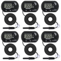 6 PackLCD Digital Aquarium Thermometer Fish Tank Water Terrarium Temperature with Suction Cup for Fish Tank Water Terrarium