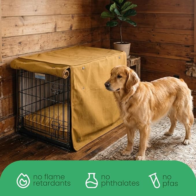 Molly Mutt Fast Car Dog Crate Cover, GOTS-Certified 100% Organic Cotton Canvas Cover for Dog or Puppy Kennel and Cage, Washable, Free of Harmful Chemicals, X-Large, Fits 42"x28"x31" Crate