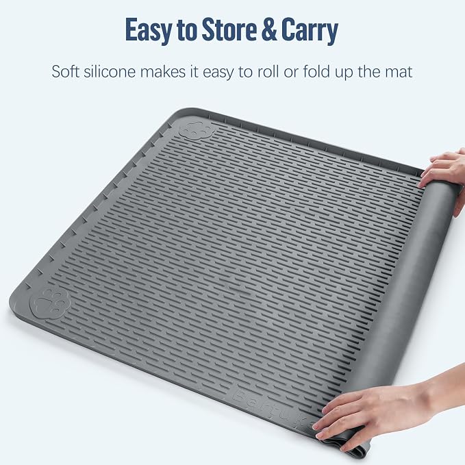 Pee Pad Holder for Dogs 40''x28'' Silicone Puppy Pee Pad Tray, Dark Grey | Extra Large Dog Potty Tray Leak-Proof, High Edge, No Spill Training Pads for Floor Protection, No Pee Pads