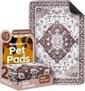 Washable Pee Pads for Dogs, 2 Pack Reusable Puppy Training Pads 48"x32" Super Absorbent Waterproof Dog Training Pads, Non-Slip Potty Pads, Whelping Pads Litter Mat Light Brown Medallion