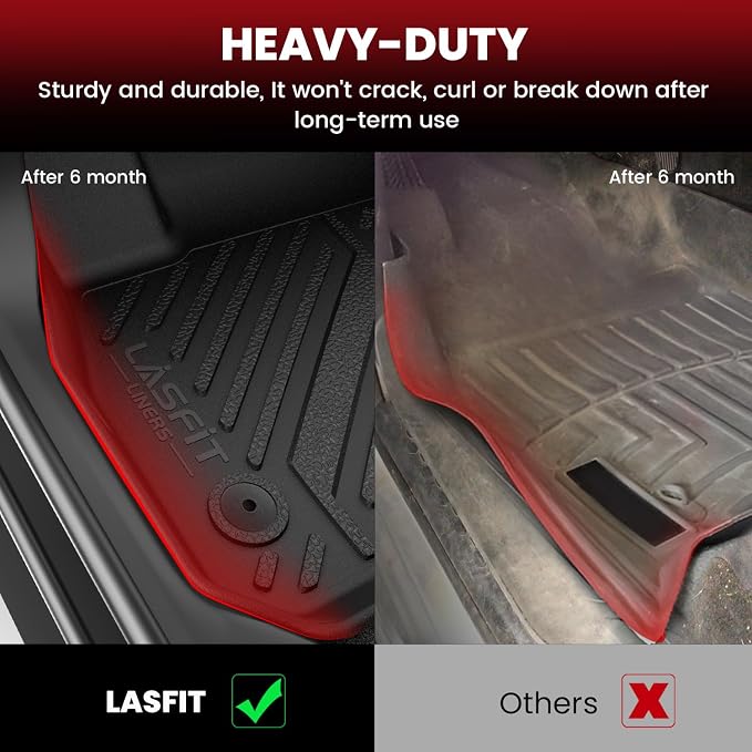 LASFIT Floor Mats for Chevrolet Cruze 2016-2019 (Not Fit 2016 Cruze Limited), All Weather TPE Custom Fit Floor Mats for Cars, 1st and 2nd Row Car Floor Mats for Cruze Accessories Black