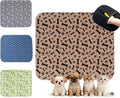Puppy Pads with Pheromones, Washable Pee Pads for Dogs Potty Training, Reusable Dog Mat with Pet Hair Removal Gloves for Playpen, Crate, Whelping Box (Brown,M)