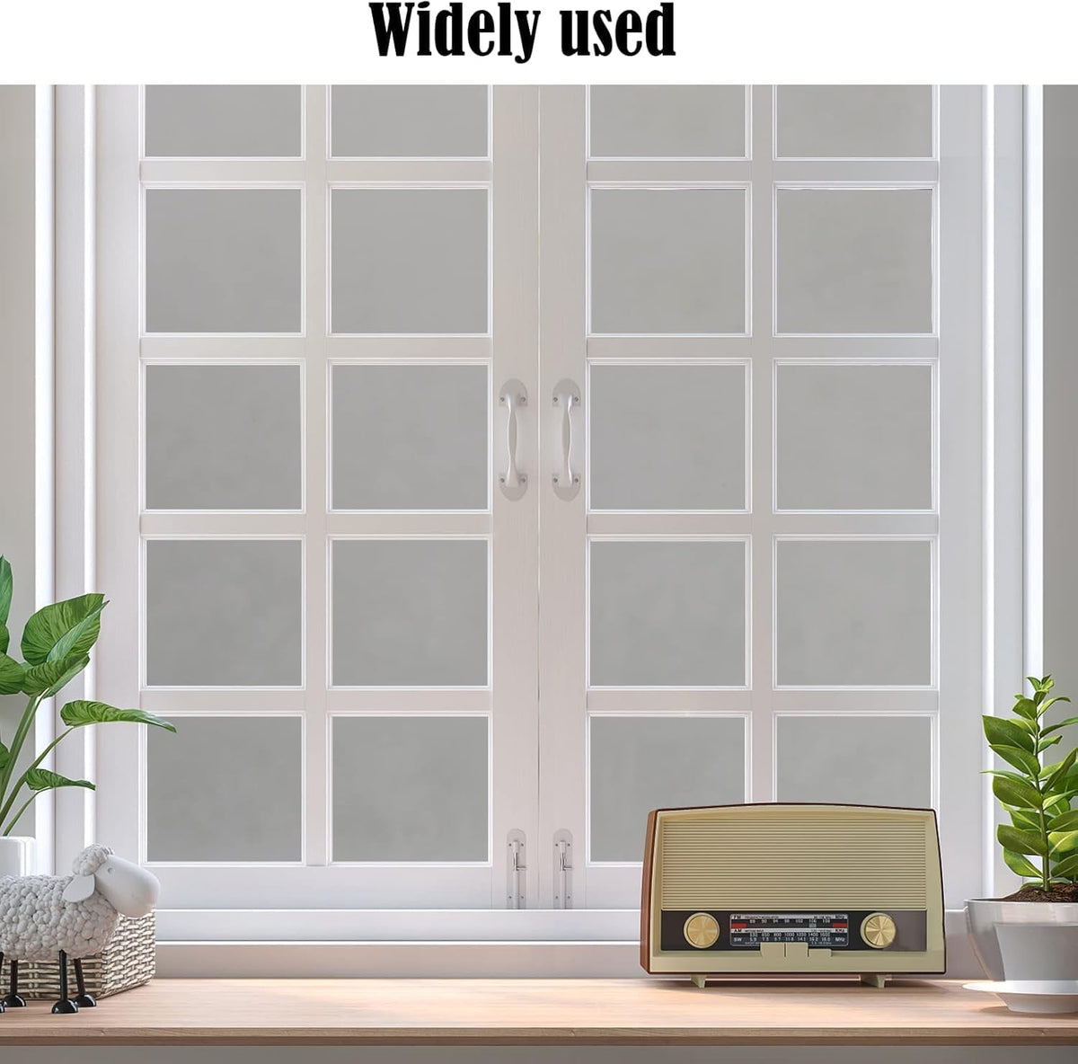 Niviy Window Darkening Film Day and Night Privacy Window Cling Sun Blocking Glass Door Window Cover Gothic Decor for Bedroom,Garage, Renter House (Grey, 23.6 x 78.7 inch)
