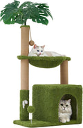Woochpet 37" Cat Tree Tower for Indoor Cats Multi-Functional Comfy Cat Bed - with Sturdy Scratching Post, Cozy Hammock for Kittens and Small Cats,Cute Cat Tower with Fun Mouse Hole and Toy Ball