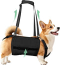 Adjustable Dog Lift Harness, Dog Carry Sling Provides Rear Leg Support for Senior Dogs, Arthritis and After ACL Surgery Dogs,Suitable for Medium to Large Dogs,Black L