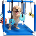 Race&Herd 19.5" Puppy Play Gym — Small Dog Jungle Activity Mat (Ocean) | Dog Play Mat with 8 Bungee Straps, Interactive Puppy Active Toys — Indoor Enrichment Playground Set