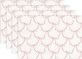 Placemats Set of 4, Pink Bow Table Mat for Home Kitchen, Restaurants, Outdoor Linen Washable Place Mats 12x18 inch Party Event Dining Decoration-06