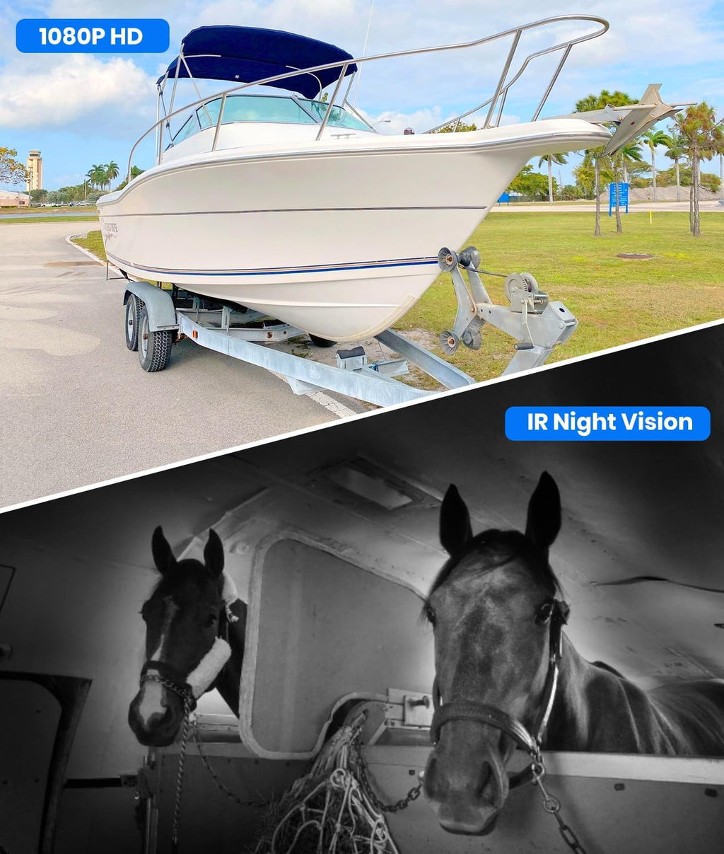 AUTO VOX Wireless Backup Camera Magnetic: 5" Portable No Wiring 1 Min Install Trailer Hitch Camera, 2-Channel HD 1080P Car Monitor & IR Night Vision Back Up Camera Systems for Truck, RV, Camper