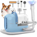 HEAPETS Dog Grooming Vacuum Kit - 3L Vacuum with 7 Tools, Low Noise Electric Clipper and Brush for Pet Shedding at Home, Blue